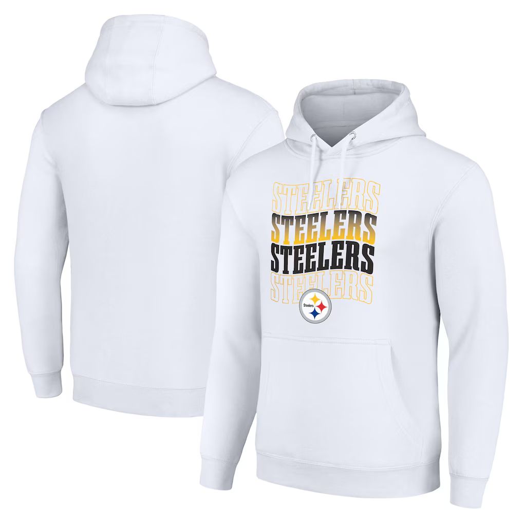 Men 2026 NFL Pittsburgh Steelers White Hoodie hooded style 02